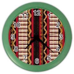 Textile Pattern Abstract Fabric Color Wall Clock by Modalart