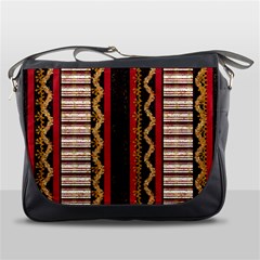 Textile Pattern Abstract Fabric Messenger Bag by Modalart