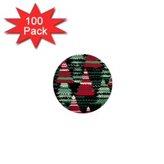 Christmas Trees 1  Mini Buttons (100 Pack)  by Modalart