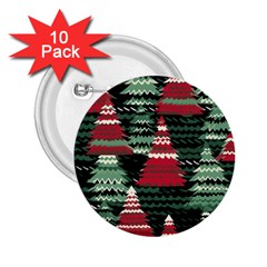 Christmas Trees 2 25  Buttons (10 Pack)  by Modalart