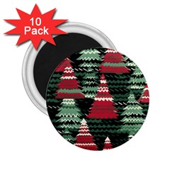 Christmas Trees 2 25  Magnets (10 Pack)  by Modalart