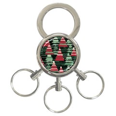 Christmas Trees 3-ring Key Chain by Modalart