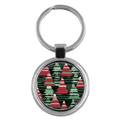 Christmas Trees Key Chain (round) by Modalart