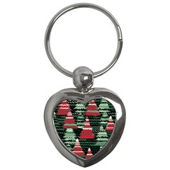 Christmas Trees Key Chain (heart) by Modalart