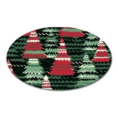 Christmas Trees Oval Magnet by Modalart