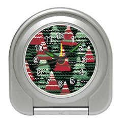 Christmas Trees Travel Alarm Clock by Modalart