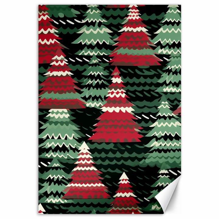 Christmas Trees Canvas 12  x 18 