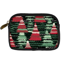 Christmas Trees Digital Camera Leather Case by Modalart