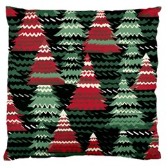 Christmas Trees Large Premium Plush Fleece Cushion Case (two Sides) by Modalart