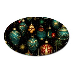 Christmas Ornaments Oval Magnet by Modalart