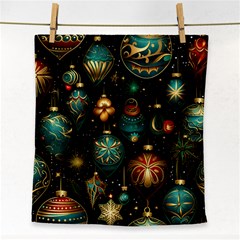 Christmas Ornaments Face Towel by Modalart