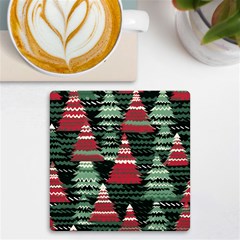 Christmas Trees Uv Print Square Tile Coaster  by Modalart