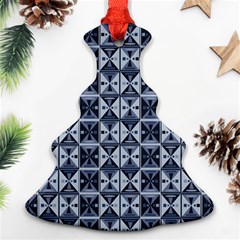 Geometric Monochrome Triangle Christmas Tree Ornament (two Sides) by Bedest