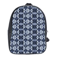 Geometric Monochrome Triangle School Bag (xl) by Bedest