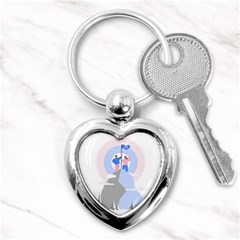 Achievement Success Mountain Clouds Key Chain (heart) by Modalart