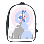 Achievement Success Mountain Clouds School Bag (Large) Front