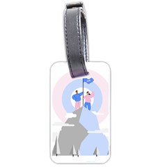 Achievement Success Mountain Clouds Luggage Tag (two Sides) by Modalart