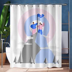 Achievement Success Mountain Clouds Shower Curtain 60  X 72  (medium)  by Modalart