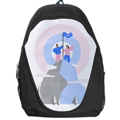 Achievement Success Mountain Clouds Backpack Bag by Modalart