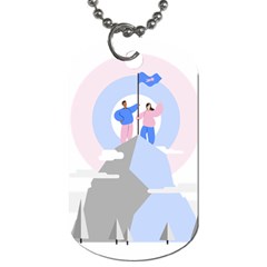 Achievement Success Mountain Clouds Dog Tag (two Sides) by Modalart