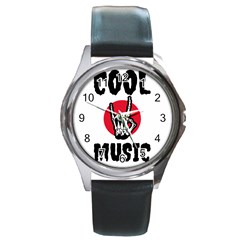 Cool Music Round Metal Watch