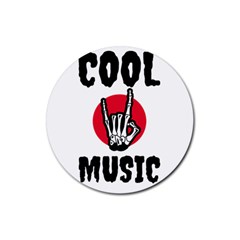 Cool Music Rubber Coaster (round) by Modalart