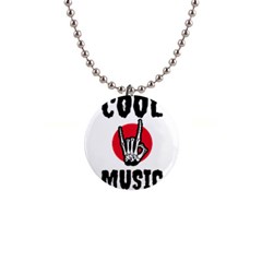 Cool Music 1  Button Necklace by Modalart