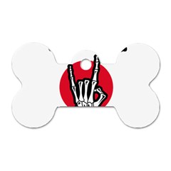 Cool Music Dog Tag Bone (two Sides) by Modalart