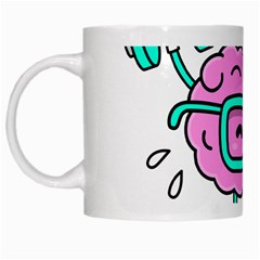 Brain Motivation Mental Activity White Mug by Modalart