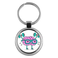 Brain Motivation Mental Activity Key Chain (round) by Modalart