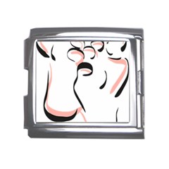 Feet Toes Foot Barefoot Footprint Mega Link Italian Charm (18mm) by Modalart