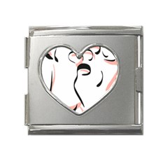 Feet Toes Foot Barefoot Footprint Mega Link Heart Italian Charm (18mm) by Modalart