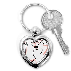 Feet Toes Foot Barefoot Footprint Key Chain (heart) by Modalart