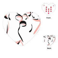 Feet Toes Foot Barefoot Footprint Playing Cards Single Design (heart)