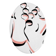 Feet Toes Foot Barefoot Footprint Oval Ornament (two Sides) by Modalart