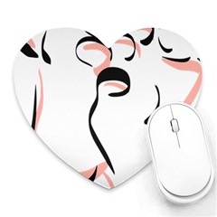 Feet Toes Foot Barefoot Footprint Heart Mousepad by Modalart