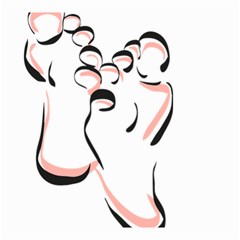 Feet Toes Foot Barefoot Footprint Small Garden Flag (two Sides) by Modalart