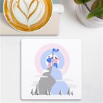 Achievement Success Mountain Clouds UV Print Square Tile Coaster  Front