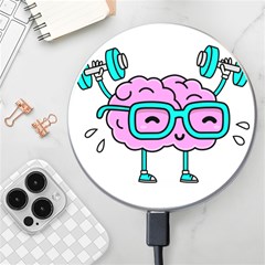 Brain Motivation Mental Activity Wireless Fast Charger(white) by Modalart