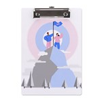 Achievement Success Mountain Clouds A5 Acrylic Clipboard Front