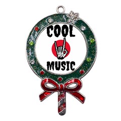 Cool Music Metal X mas Lollipop With Crystal Ornament