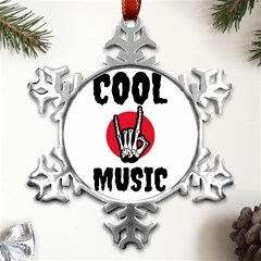 Cool Music Metal Small Snowflake Ornament by Modalart