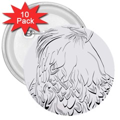 Eagle Birds Of Prey Raptor 3  Buttons (10 Pack)  by Modalart