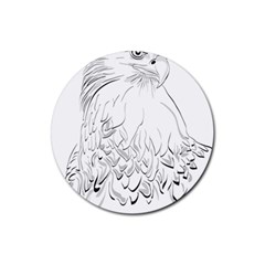 Eagle Birds Of Prey Raptor Rubber Coaster (round) by Modalart