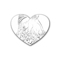 Eagle Birds Of Prey Raptor Rubber Heart Coaster (4 Pack) by Modalart