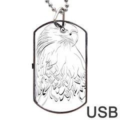 Eagle Birds Of Prey Raptor Dog Tag Usb Flash (one Side) by Modalart