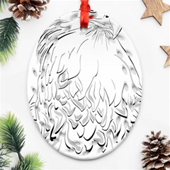 Eagle Birds Of Prey Raptor Ornament (oval Filigree) by Modalart