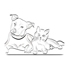 Dog Cat Domestic Animal Silhouette Plate Mats