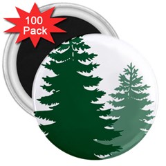 Pine Trees Spruce Tree 3  Magnets (100 pack)