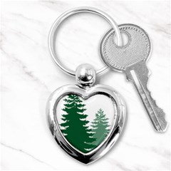 Pine Trees Spruce Tree Key Chain (Heart)